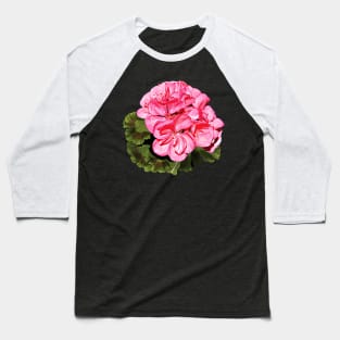 Pink Geranium Baseball T-Shirt